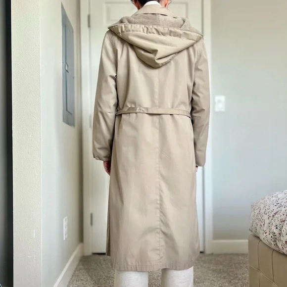 Vintage London Fog Mac Trench Coat - Size 14P - Old Money Light Academia Preppy - Picture 3 of 11